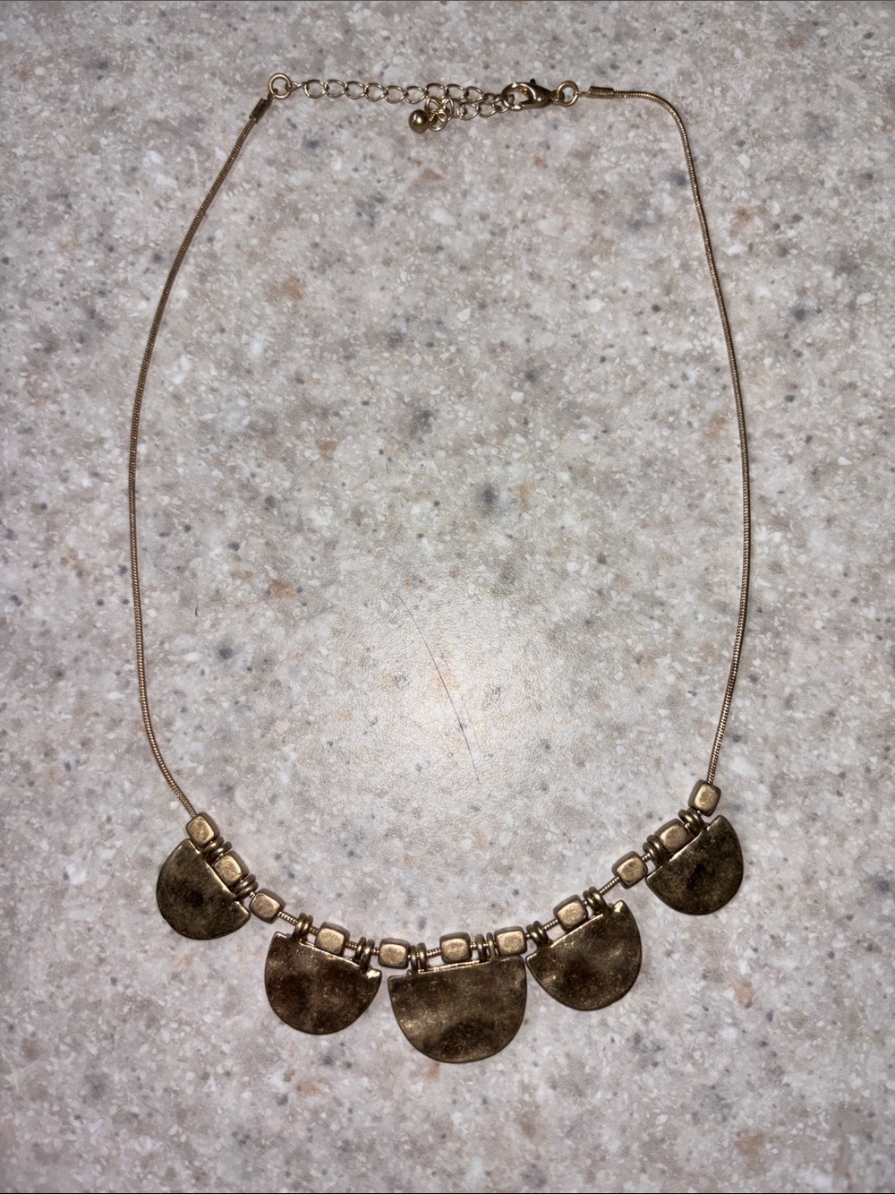 Gold Tone Coin Pendant Necklace